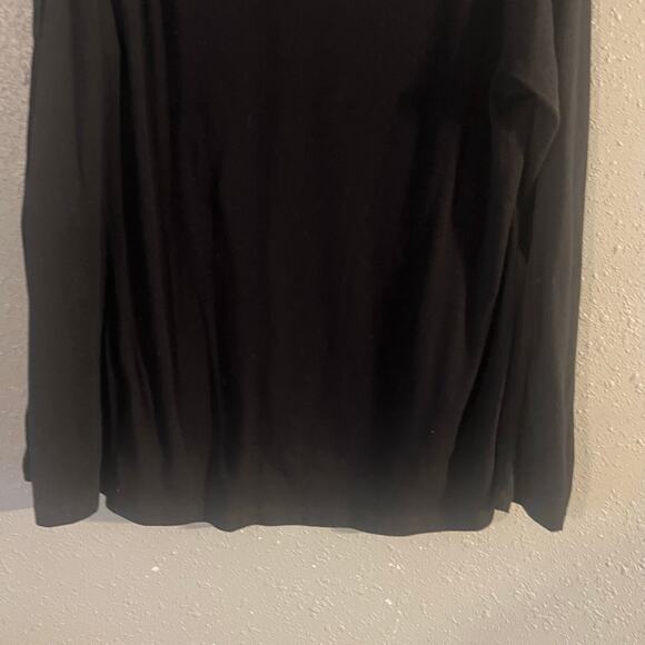 Lane Bryant womens black 18/20 yoga shirt long peekaboo sleeves soft Athleisure - Picture 3 of 8